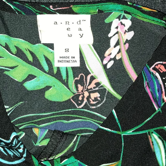 A New Day Womens Small Sleeveless Tropical Floral Print Pointed Pixie Hem Dress - Picture 9 of 10